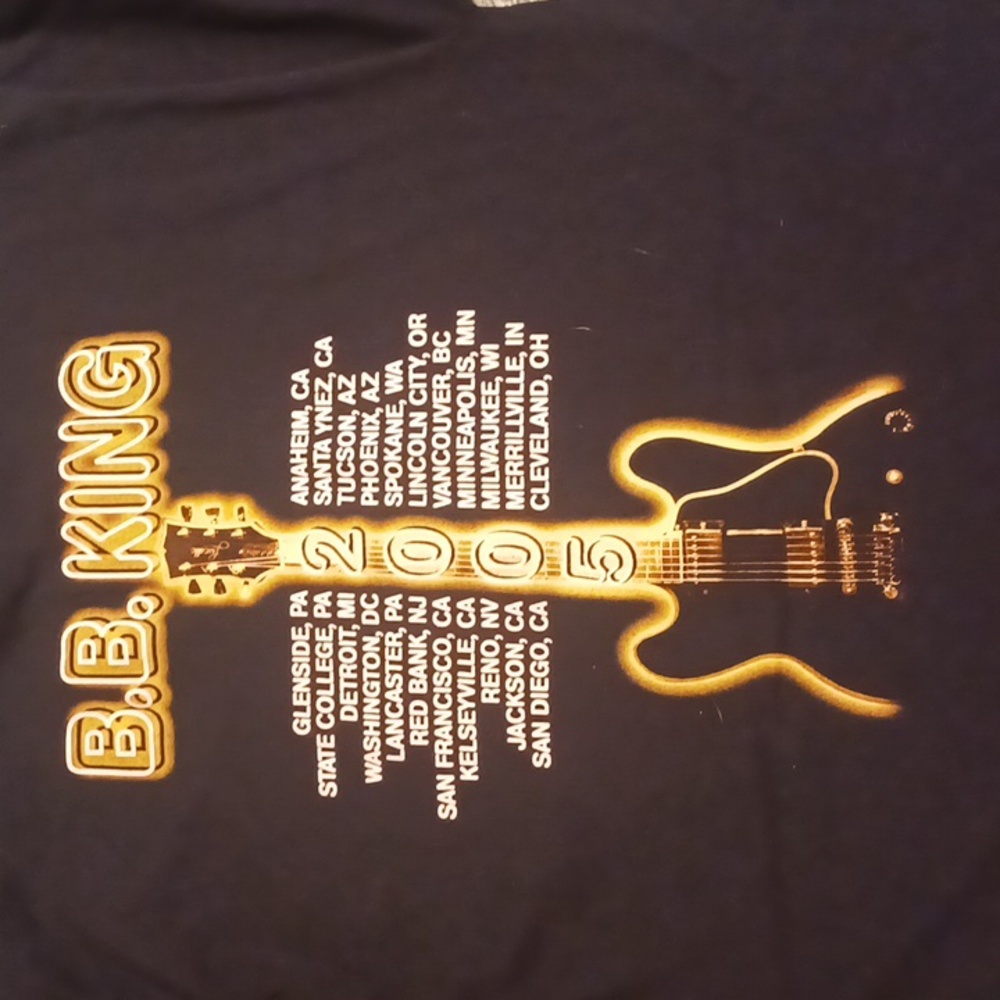 B.B. King Concert Tee Shirt 2002 King road show men's size large